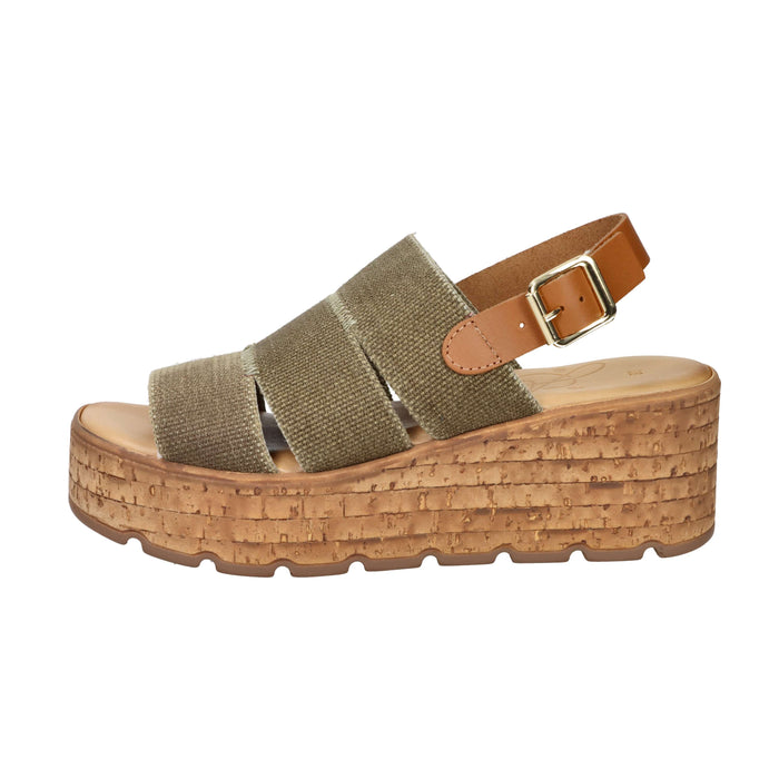 Ariel Donna Sandalo con zeppa 17171 Taupe