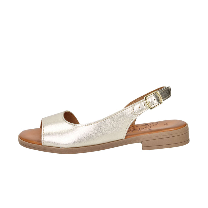 Ariel Damen Flache Sandalen 16990 Platin