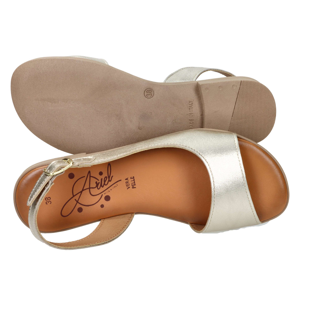 Sandalia baja para mujer Ariel 16990 Platino