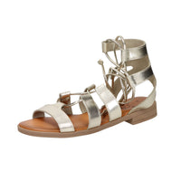 Ariel Damen Flache Sandalen 17253 Platin