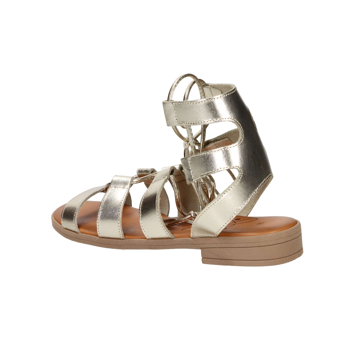 Ariel Damen Flache Sandalen 17253 Platin