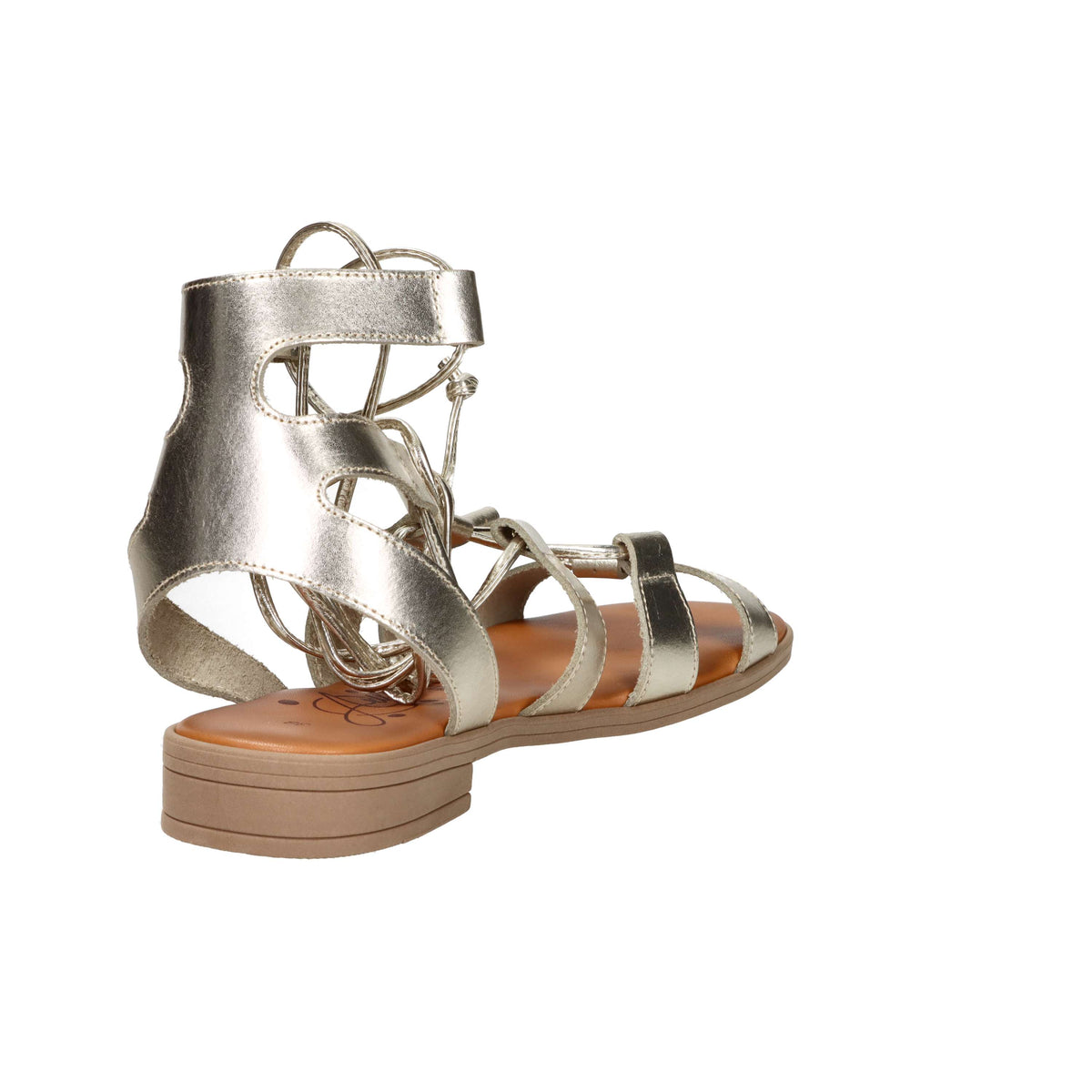 Ariel Damen Flache Sandalen 17253 Platin
