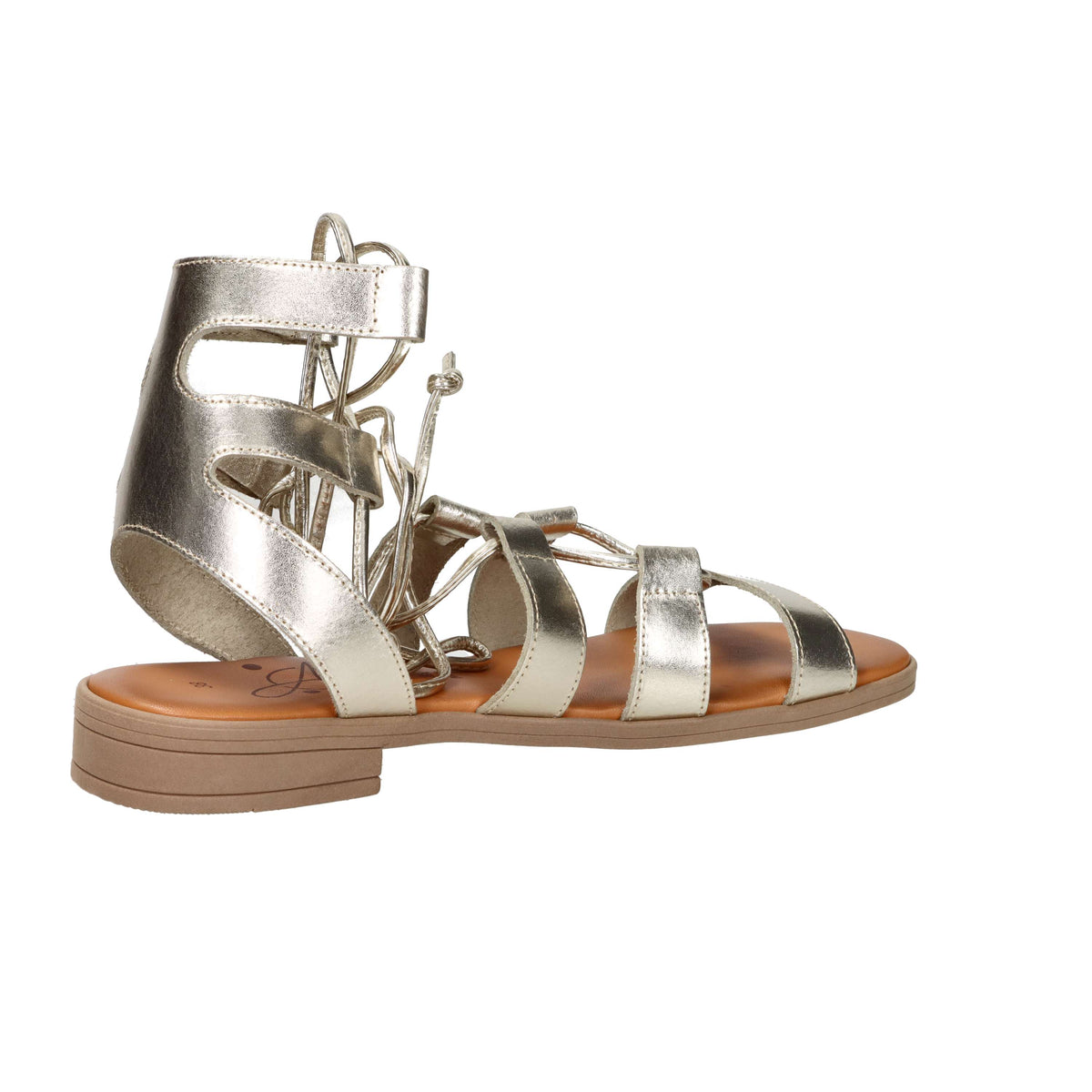 Ariel Damen Flache Sandalen 17253 Platin