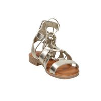 Ariel Damen Flache Sandalen 17253 Platin