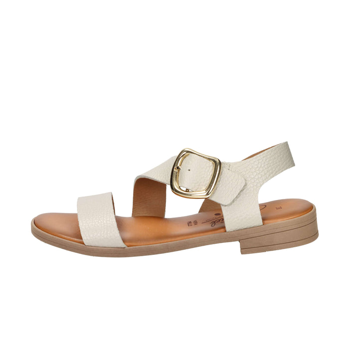 Ariel Damen Flache Sandalen 17070 Beige