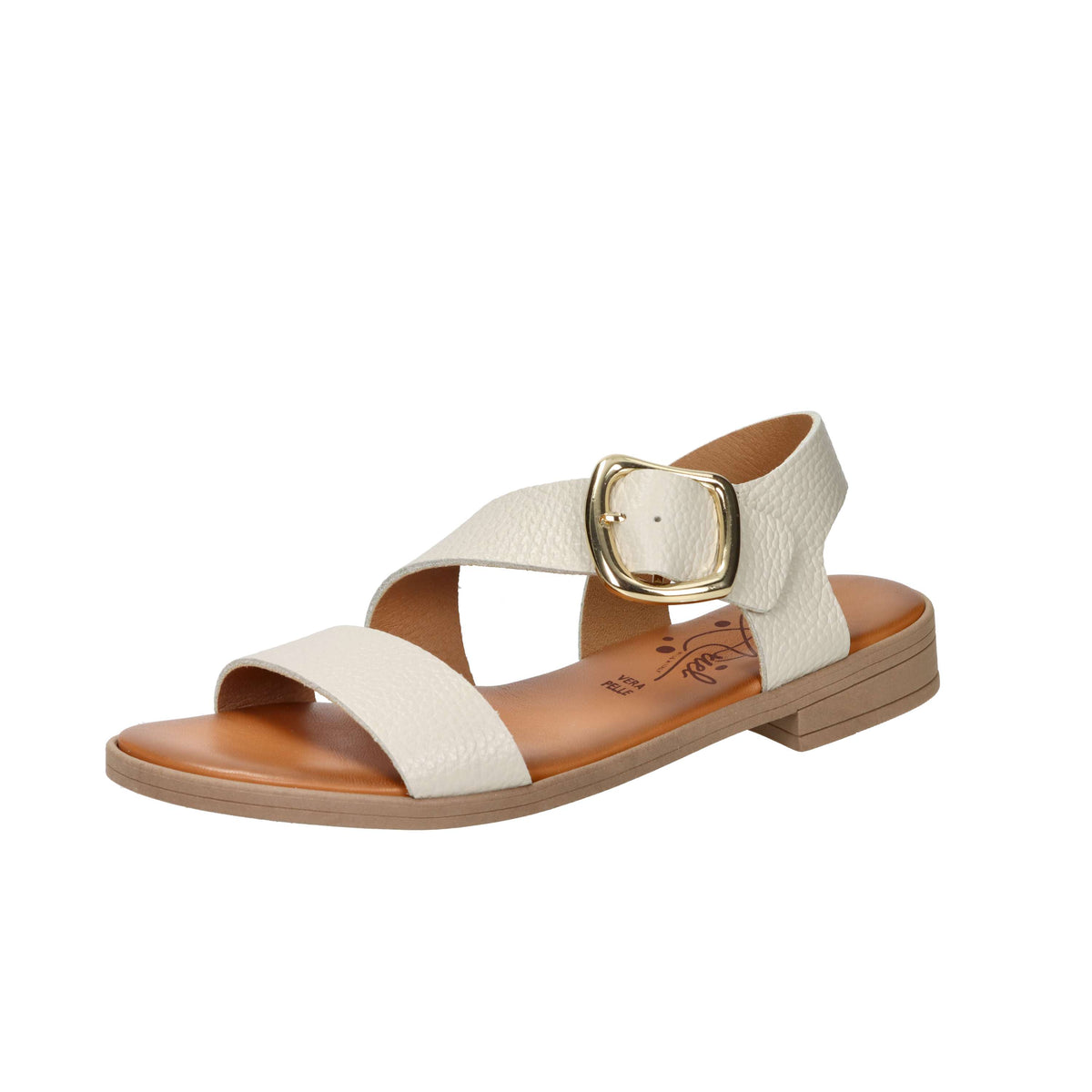 Sandalia baja para mujer Ariel 17070 Beige