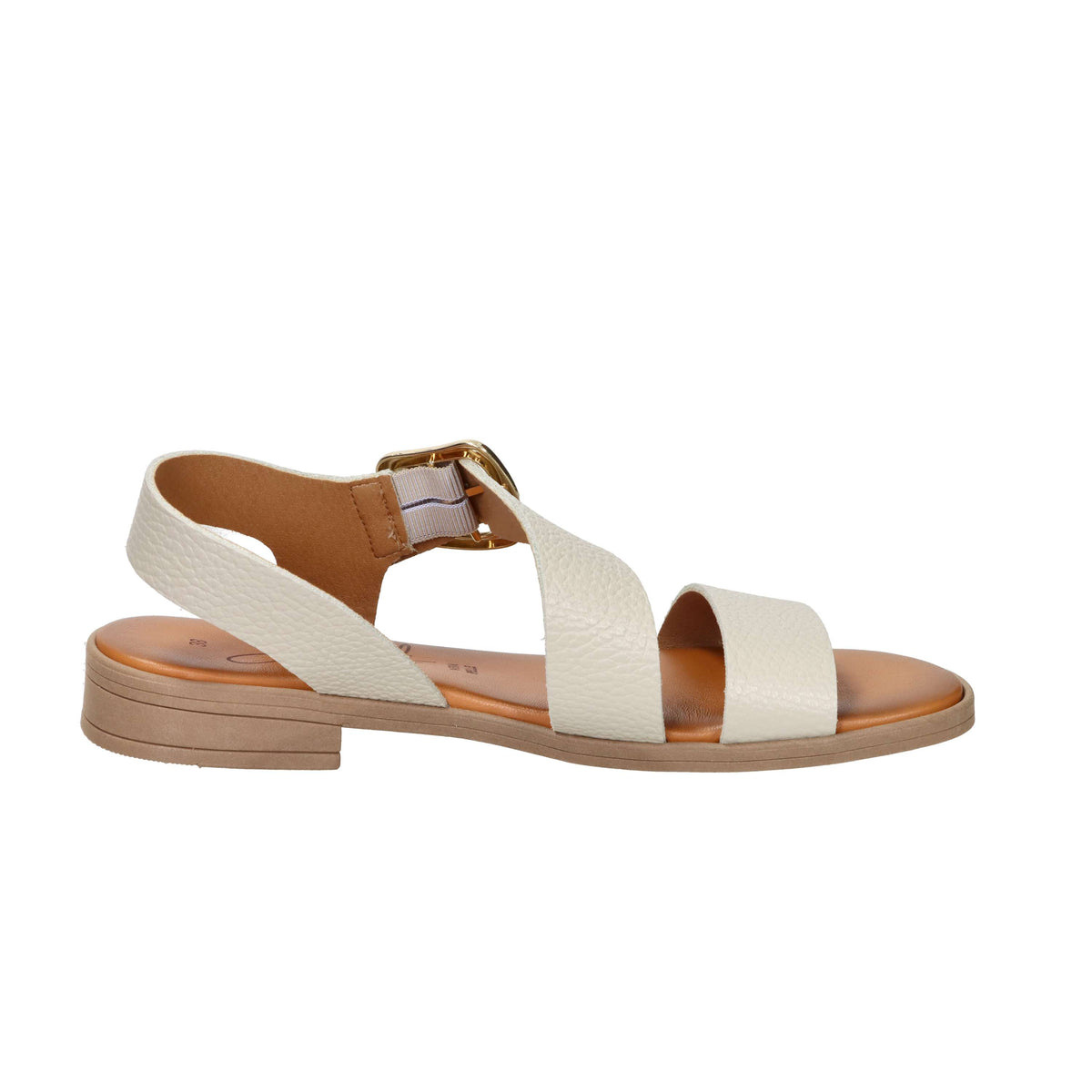 Sandalia baja para mujer Ariel 17070 Beige