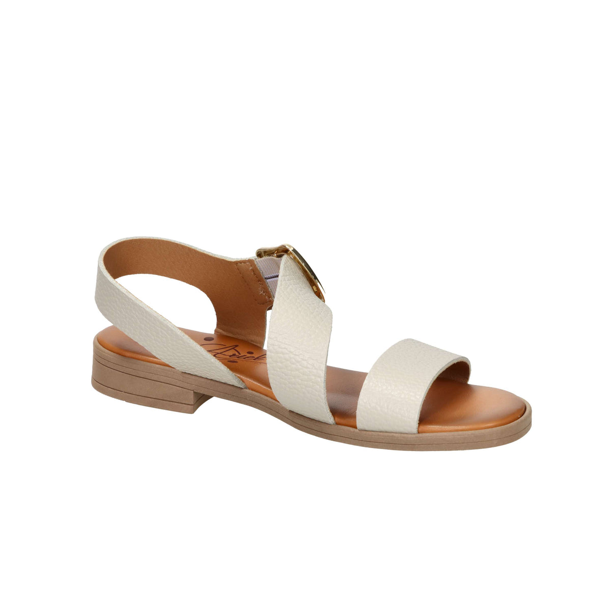 Sandalia baja para mujer Ariel 17070 Beige