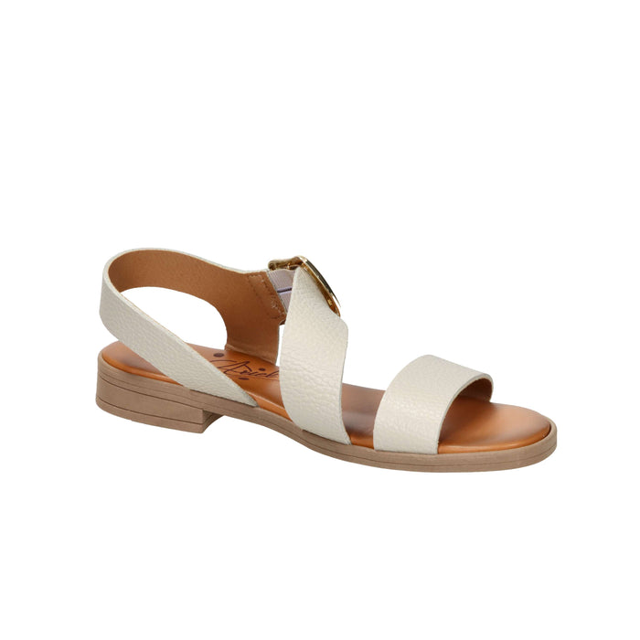 Ariel Damen Flache Sandalen 17070 Beige
