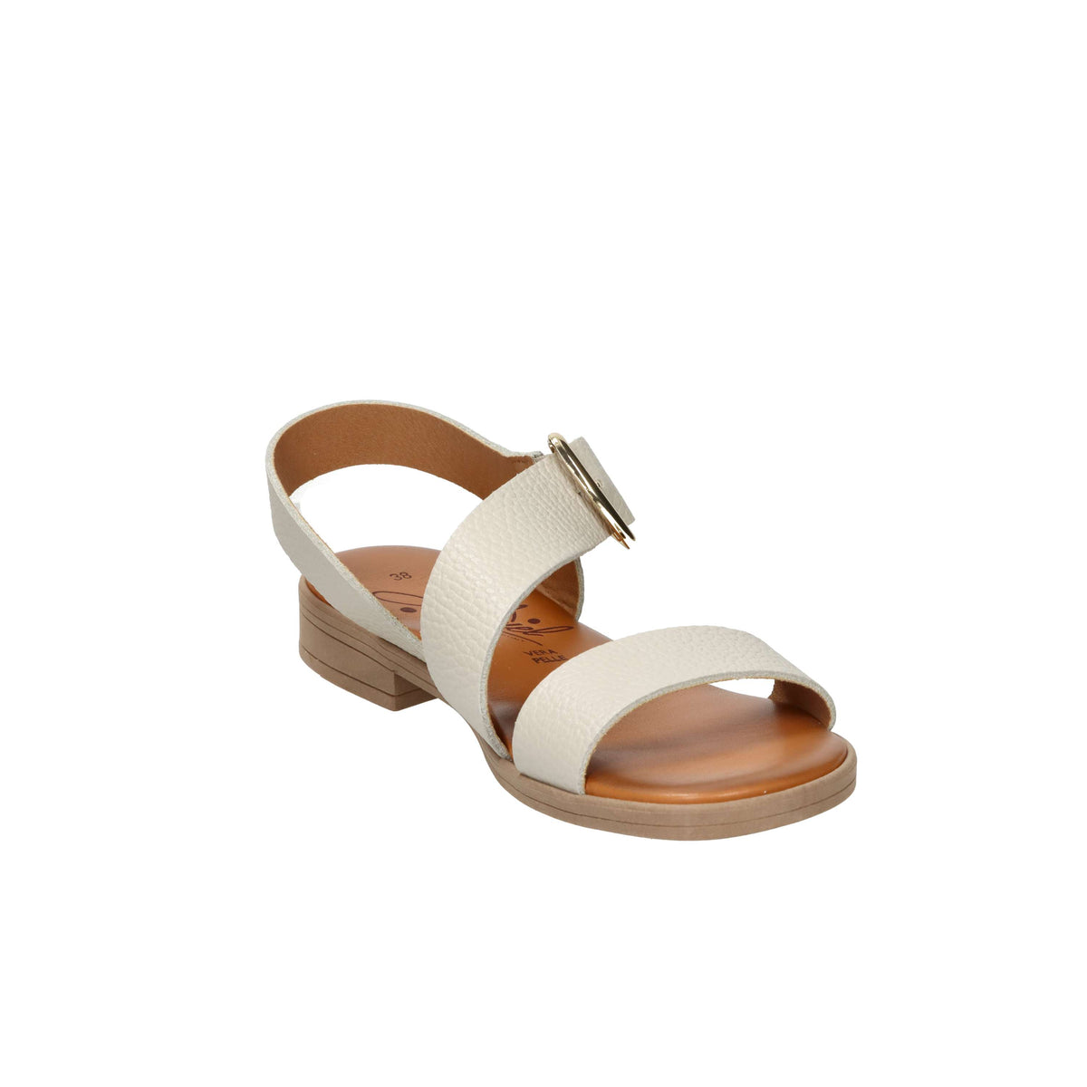 Sandalia baja para mujer Ariel 17070 Beige