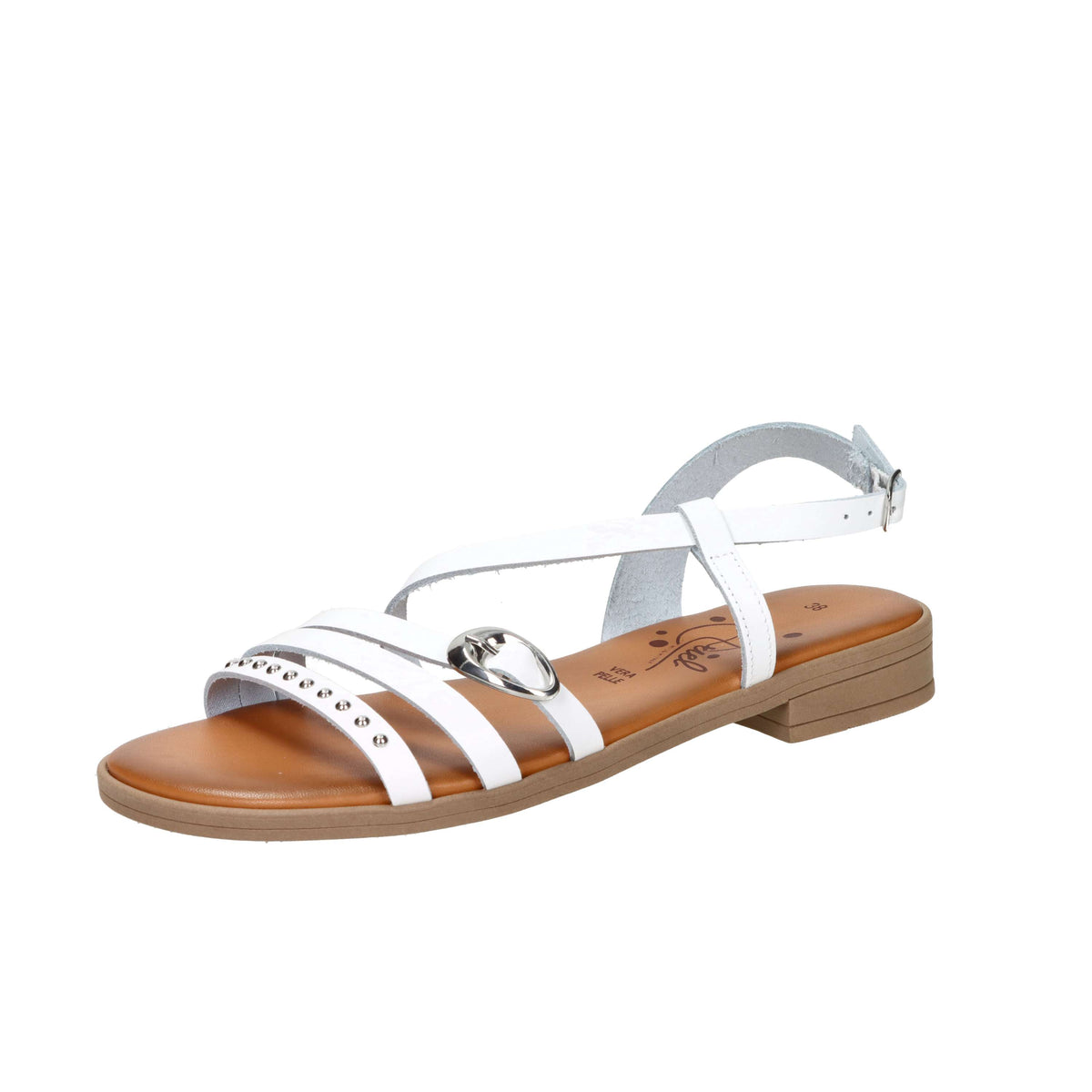Sandalia baja para mujer Ariel 17090 Blanco