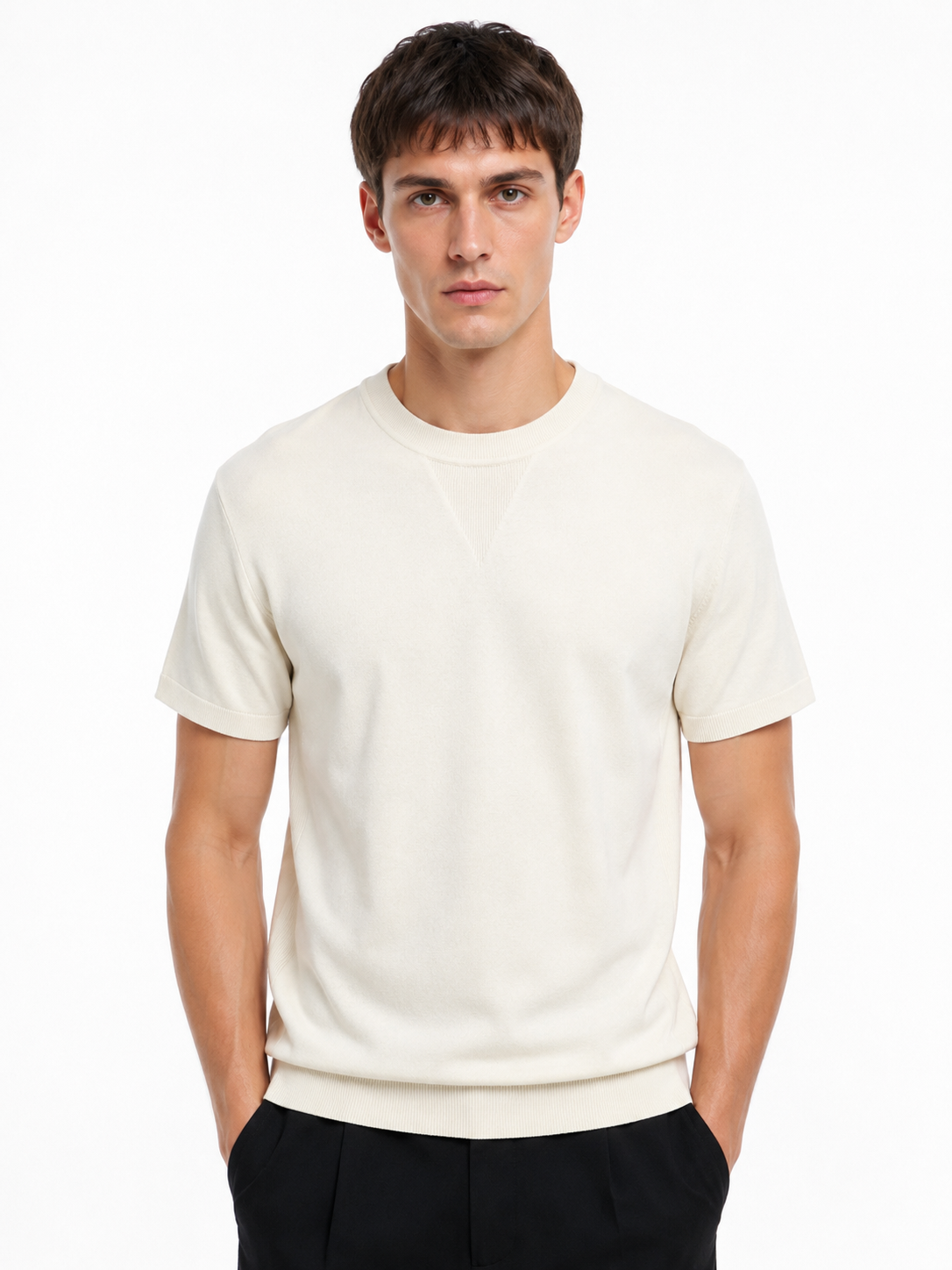 Richmond X Uomo Maglia UMP26023MA Panna