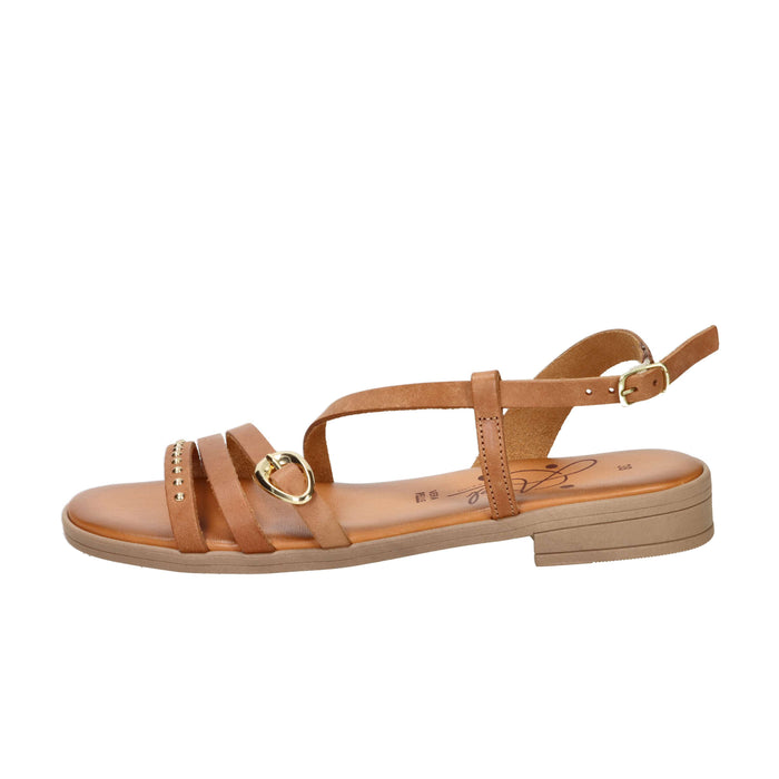 Ariel Damen flache Sandale 17090 Leder