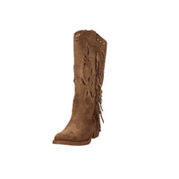 Crichic Damen Stiefeletten mit Absatz 3601-1 Braun