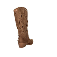 Crichic Damen Stiefeletten mit Absatz 3601-1 Braun
