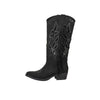 Crichic Damen Stiefeletten mit Absatz 3601-1 Schwarz