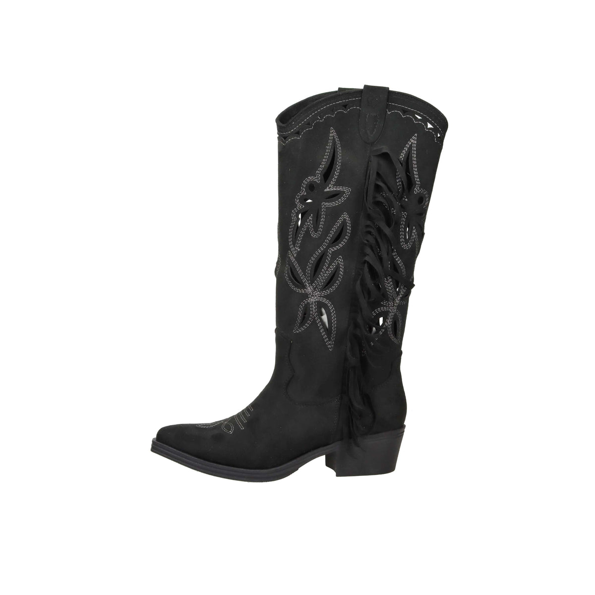 Crichic Damen Stiefeletten mit Absatz 3601-1 Schwarz