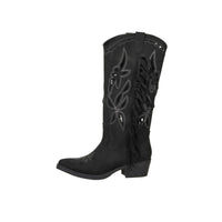 Crichic Damen Stiefeletten mit Absatz 3601-1 Schwarz