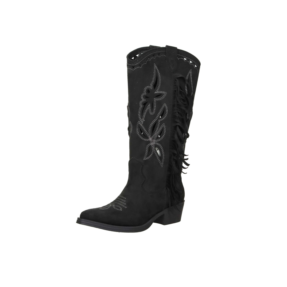 Crichic Damen Stiefeletten mit Absatz 3601-1 Schwarz
