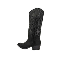 Crichic Damen Stiefeletten mit Absatz 3601-1 Schwarz