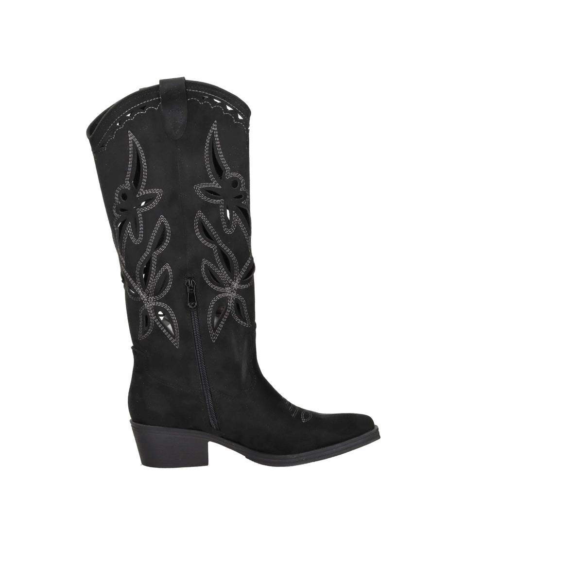 Crichic Damen Stiefeletten mit Absatz 3601-1 Schwarz