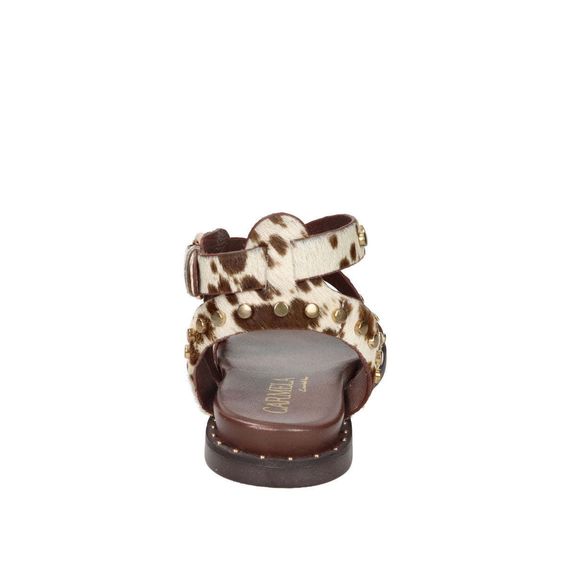 Carmela Damen flache Sandale 162393 Creme/Braun