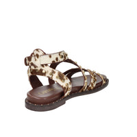 Carmela Damen flache Sandale 162393 Creme/Braun