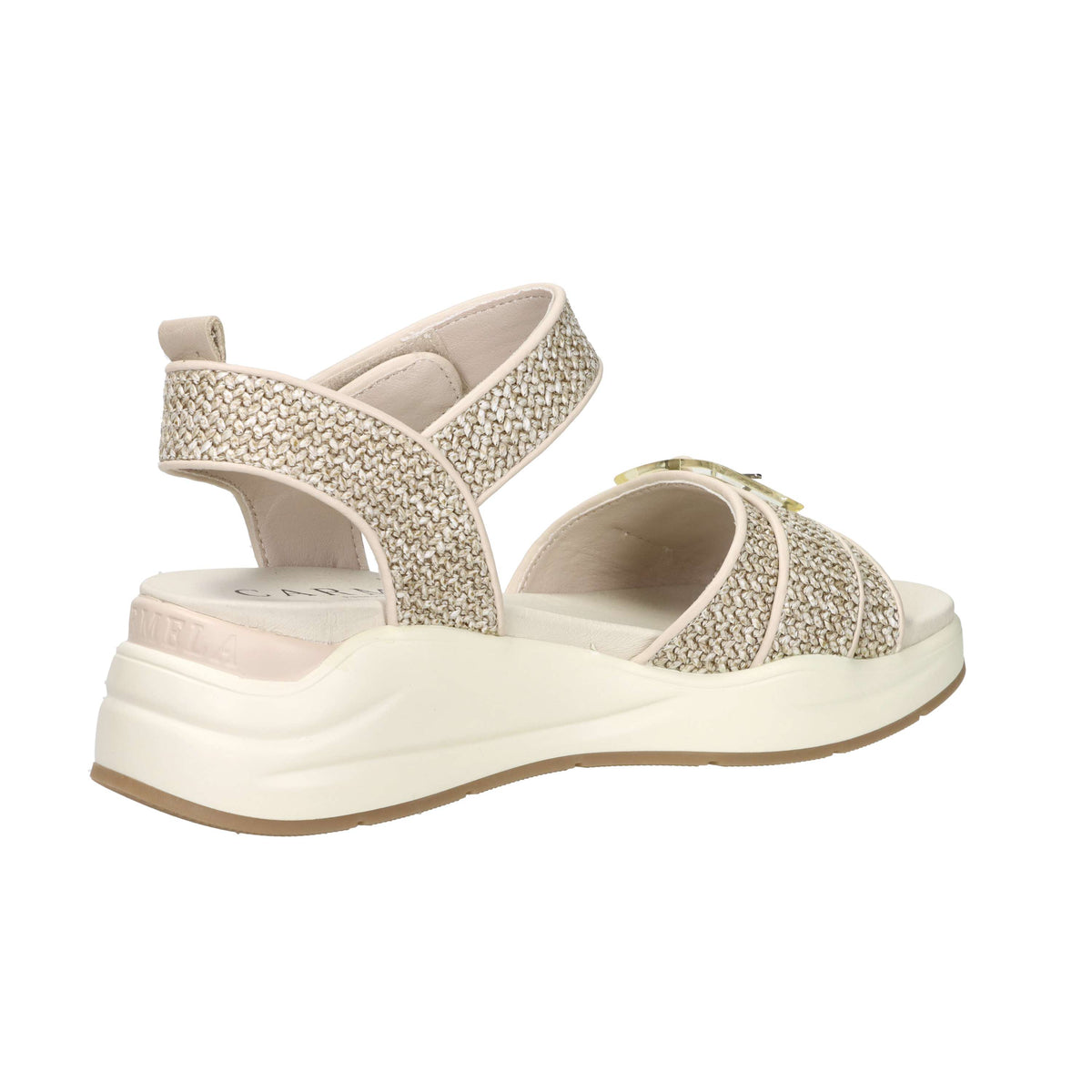 Carmela Mujer Sandalia con cuña 163268 Beige
