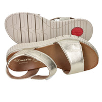 Tamaris Damen flache Sandale 8-88720-44 Gold