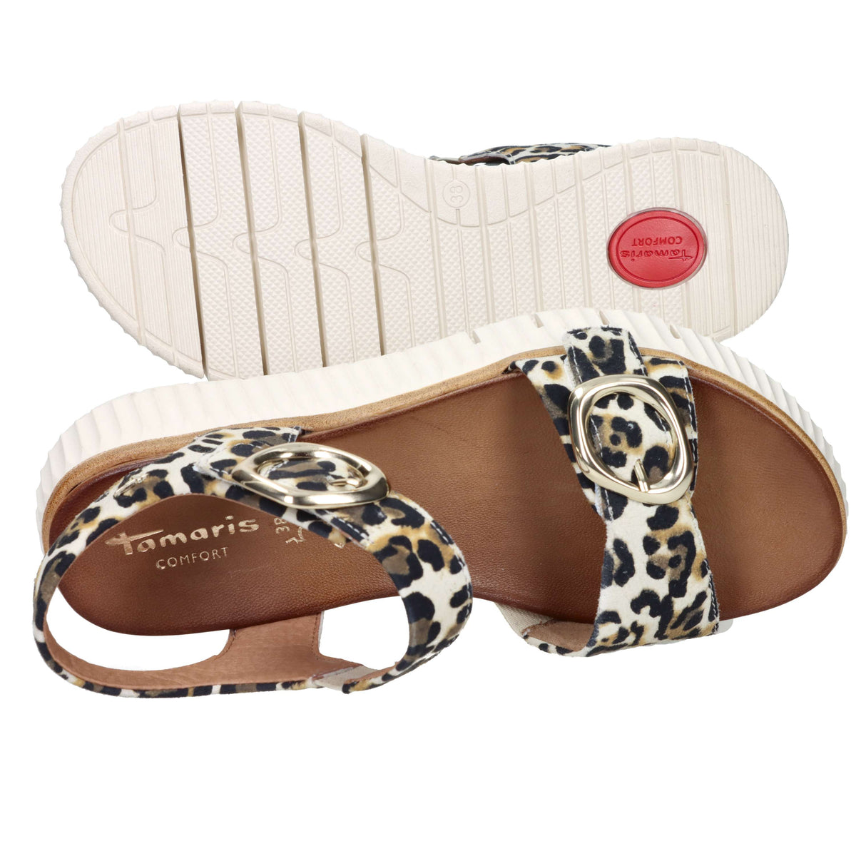 Tamaris Mujer Sandalia baja 8-88721-44 Leopardo