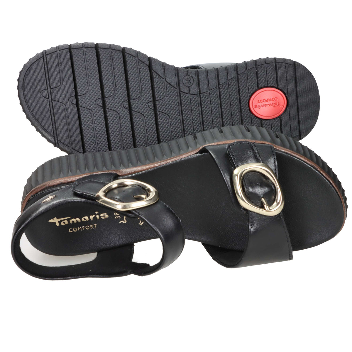 Tamaris Mujer Sandalia baja 8-88721-44 Negro