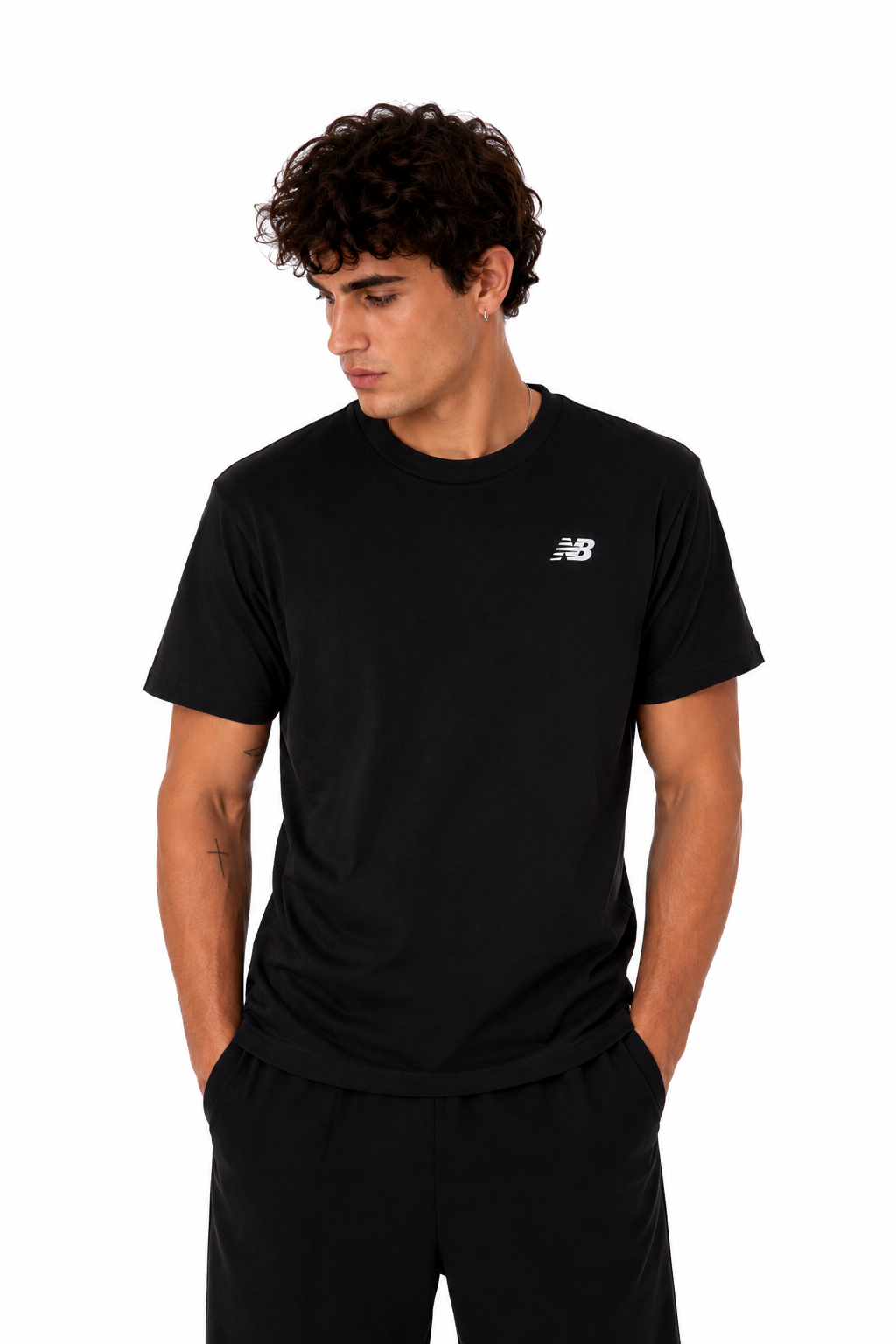 New Balance Uomo T-shirt MT41509BK Nero