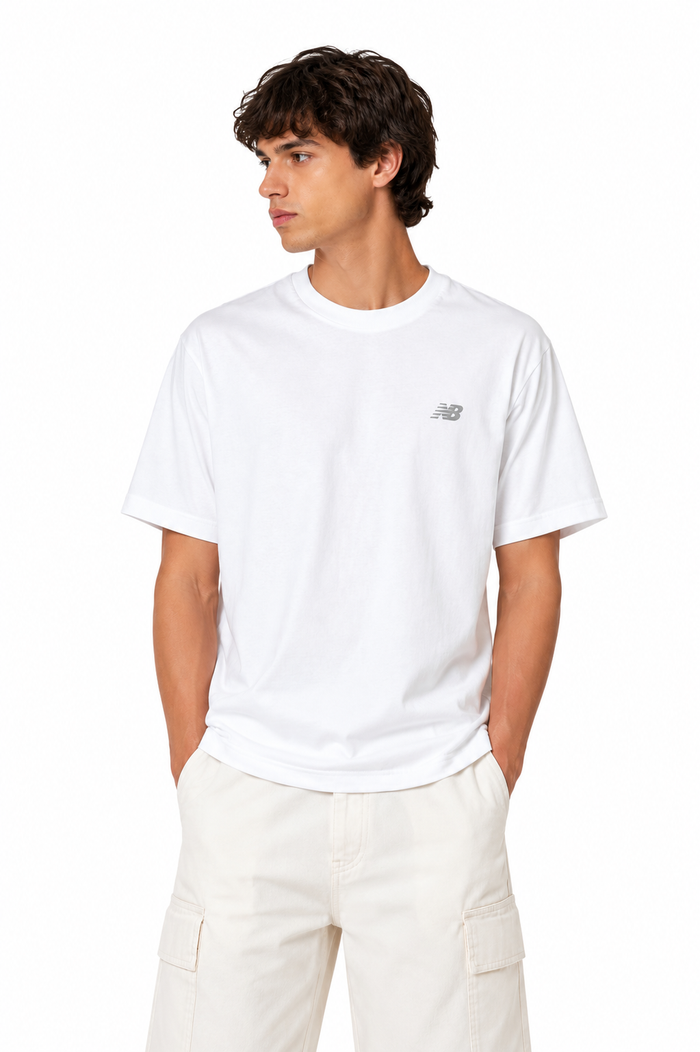 New Balance Uomo T-shirt MT41509WT Bianco