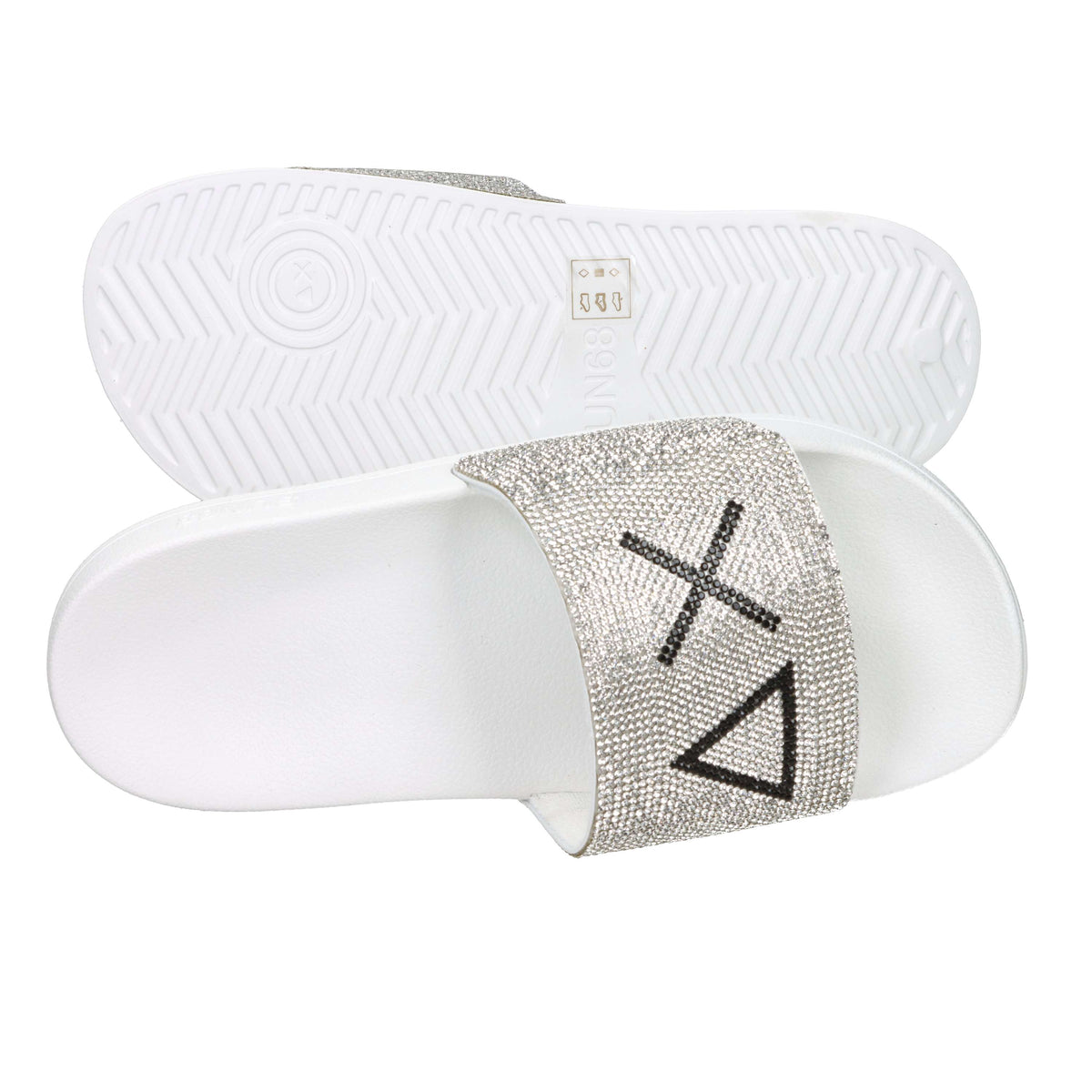 Sun68 Femme Claquettes basses X36211 Blanc