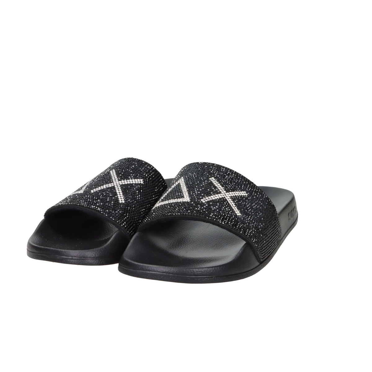 Sun68 Damen flache Pantoletten X36211 Schwarz