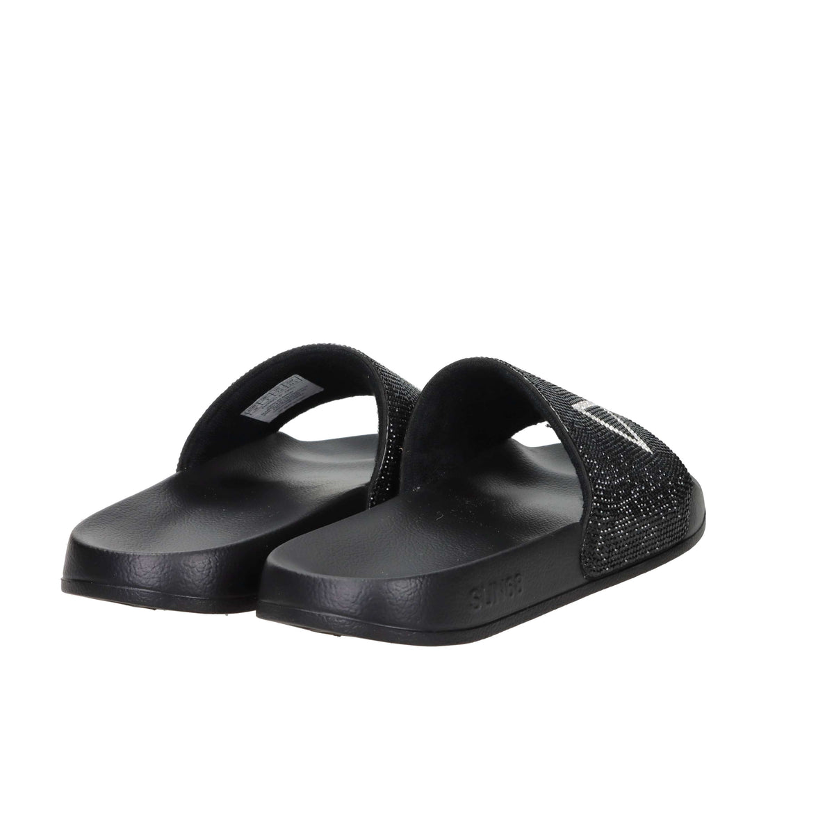 Sun68 Damen flache Pantoletten X36211 Schwarz