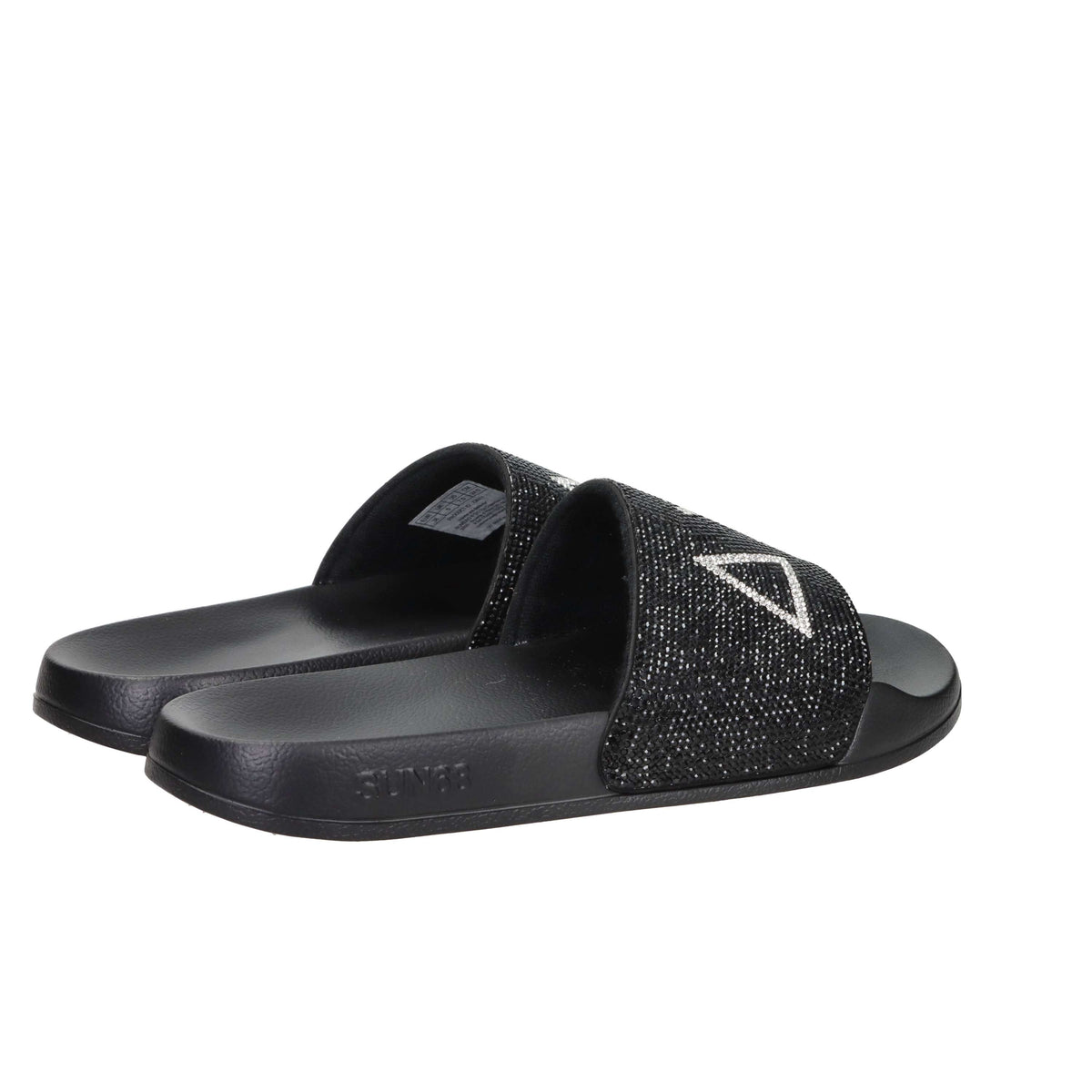 Sun68 Damen flache Pantoletten X36211 Schwarz