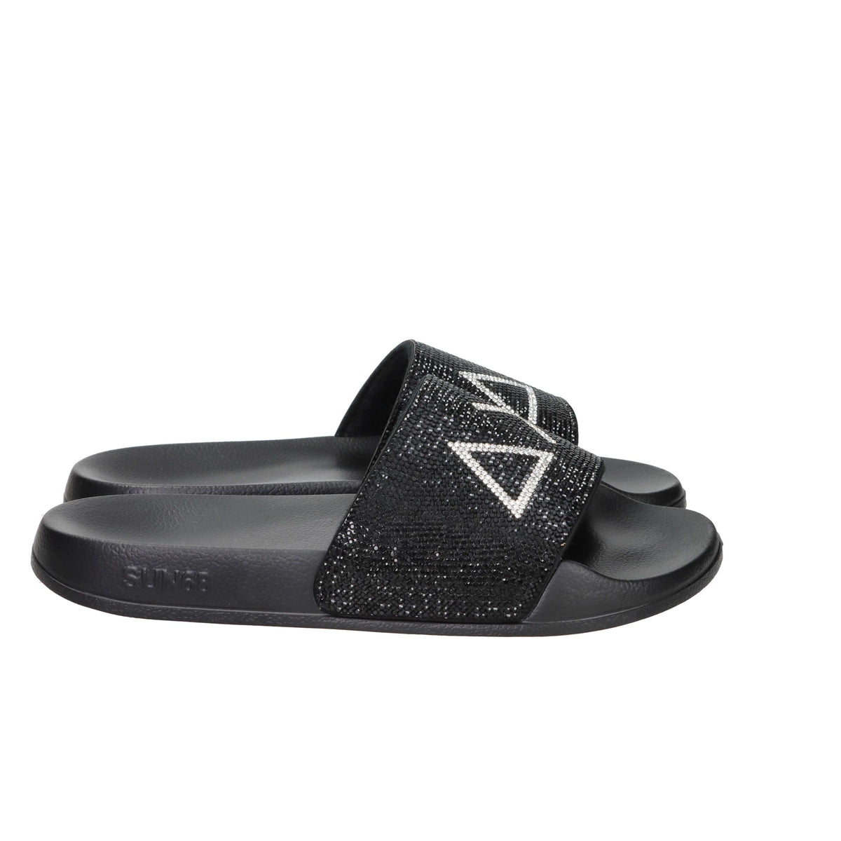 Sun68 Damen flache Pantoletten X36211 Schwarz
