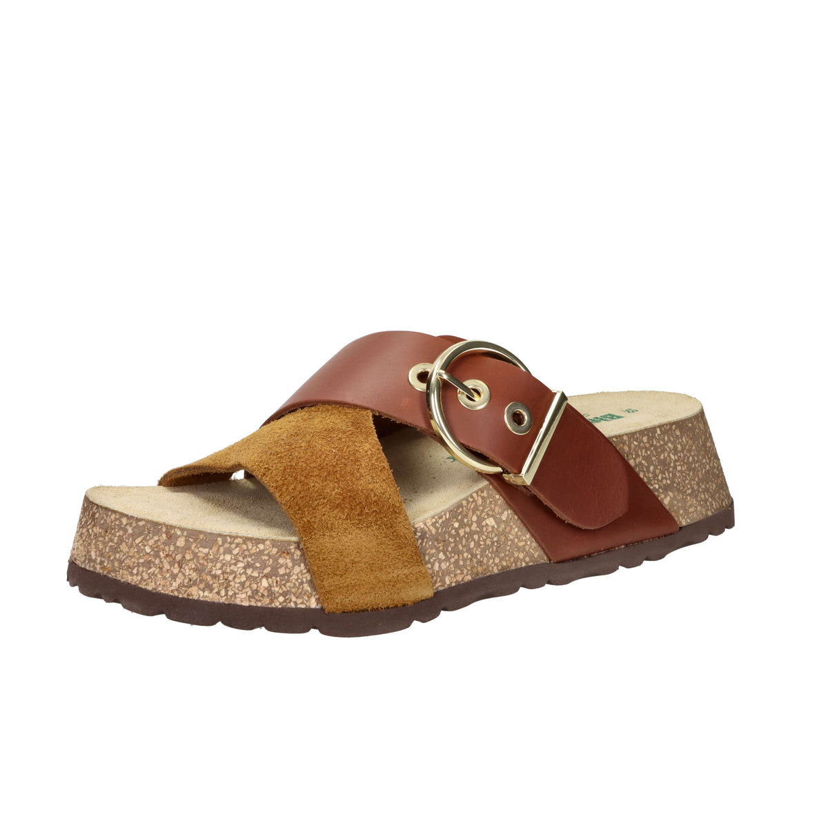 Bionatura Damen Pantoffel mit Keilabsatz A213419-I-MULBRA Lederfarben
