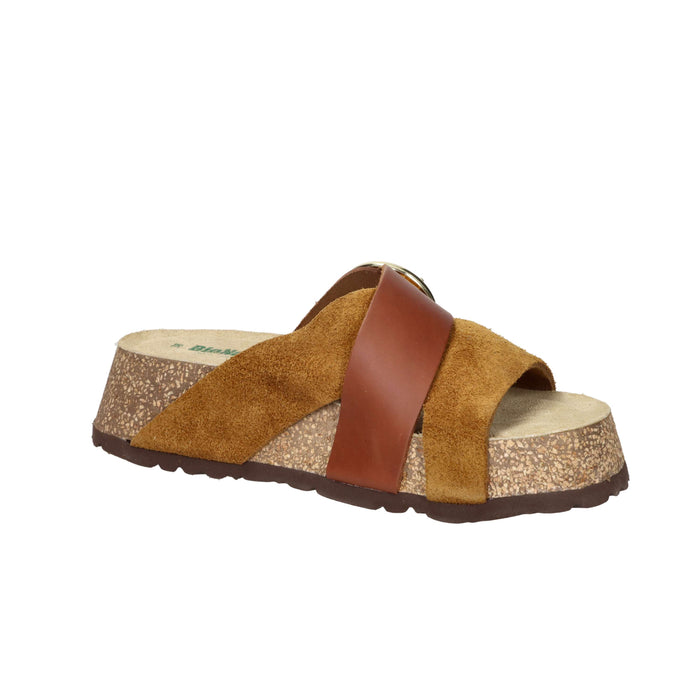 Bionatura Damen Pantoffel mit Keilabsatz A213419-I-MULBRA Lederfarben