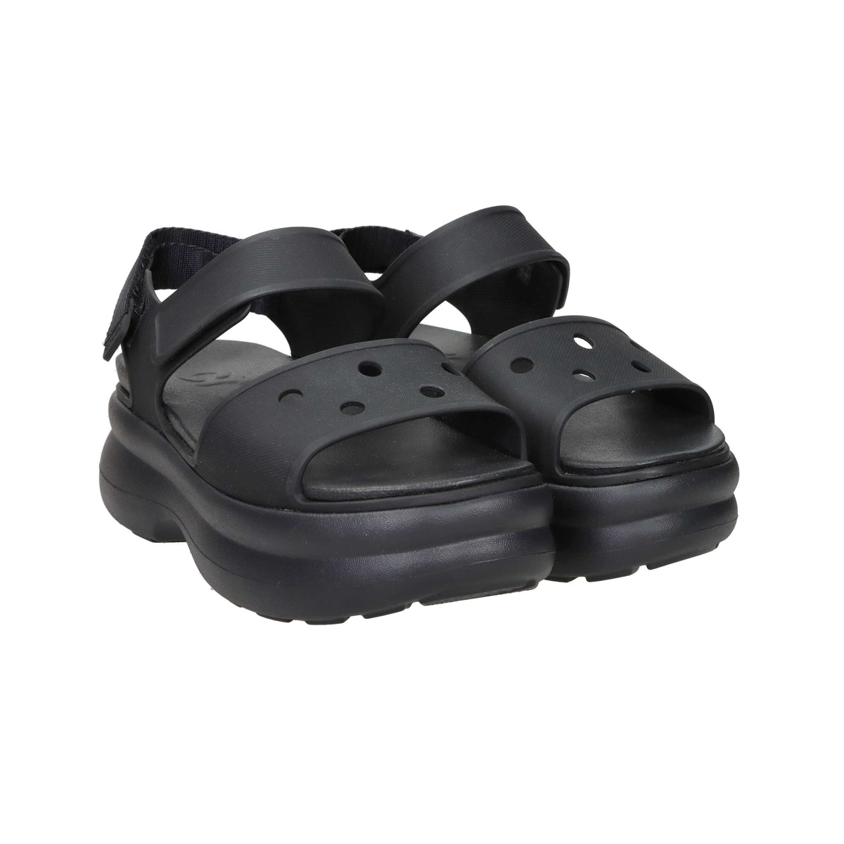 Crocs Donna Sandalo con zeppa 211755-001 Nero