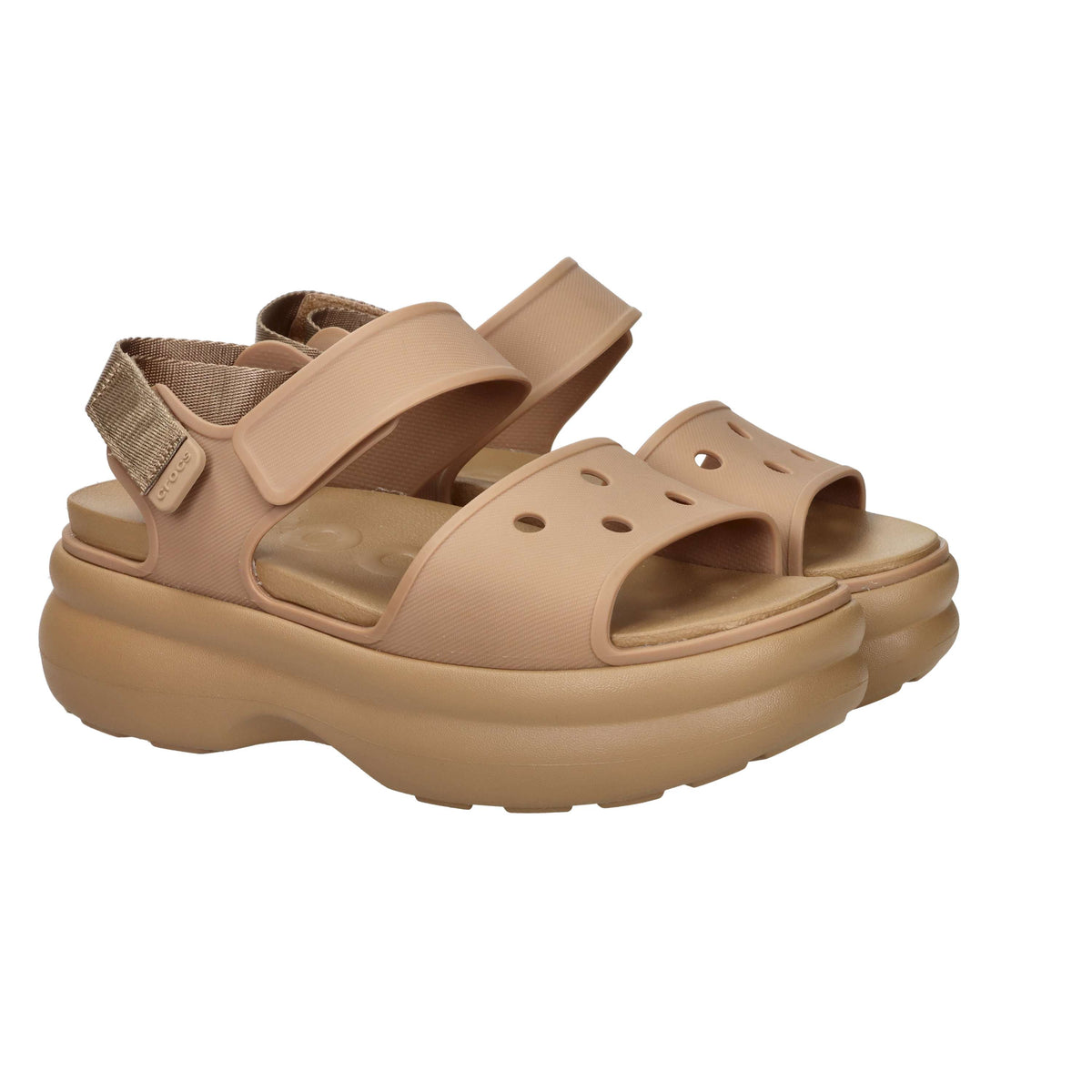 Crocs Femme Sandales à talon compensé 211755-001 Camel