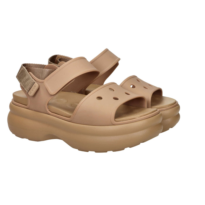 Crocs Femme Sandales à talon compensé 211755-001 Camel