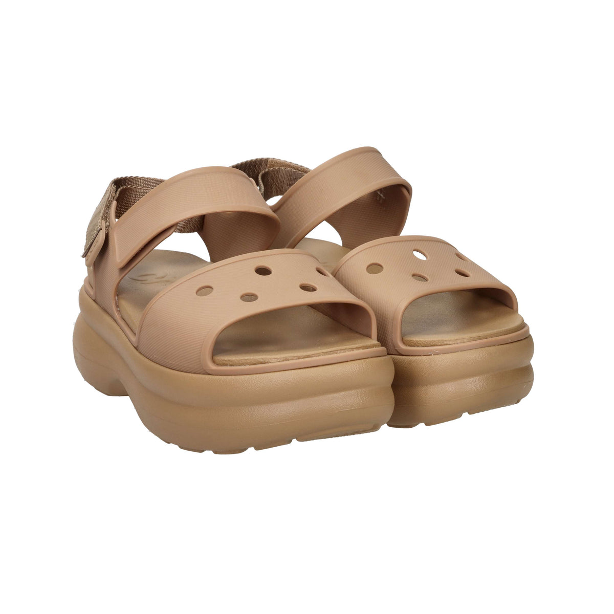 Crocs Femme Sandales à talon compensé 211755-001 Camel