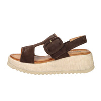 Keys Donna Sandalo con zeppa K-12301 Marrone