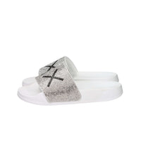 Sun68 Bambine e ragazze Ciabatta X36411K Bianco/Argento