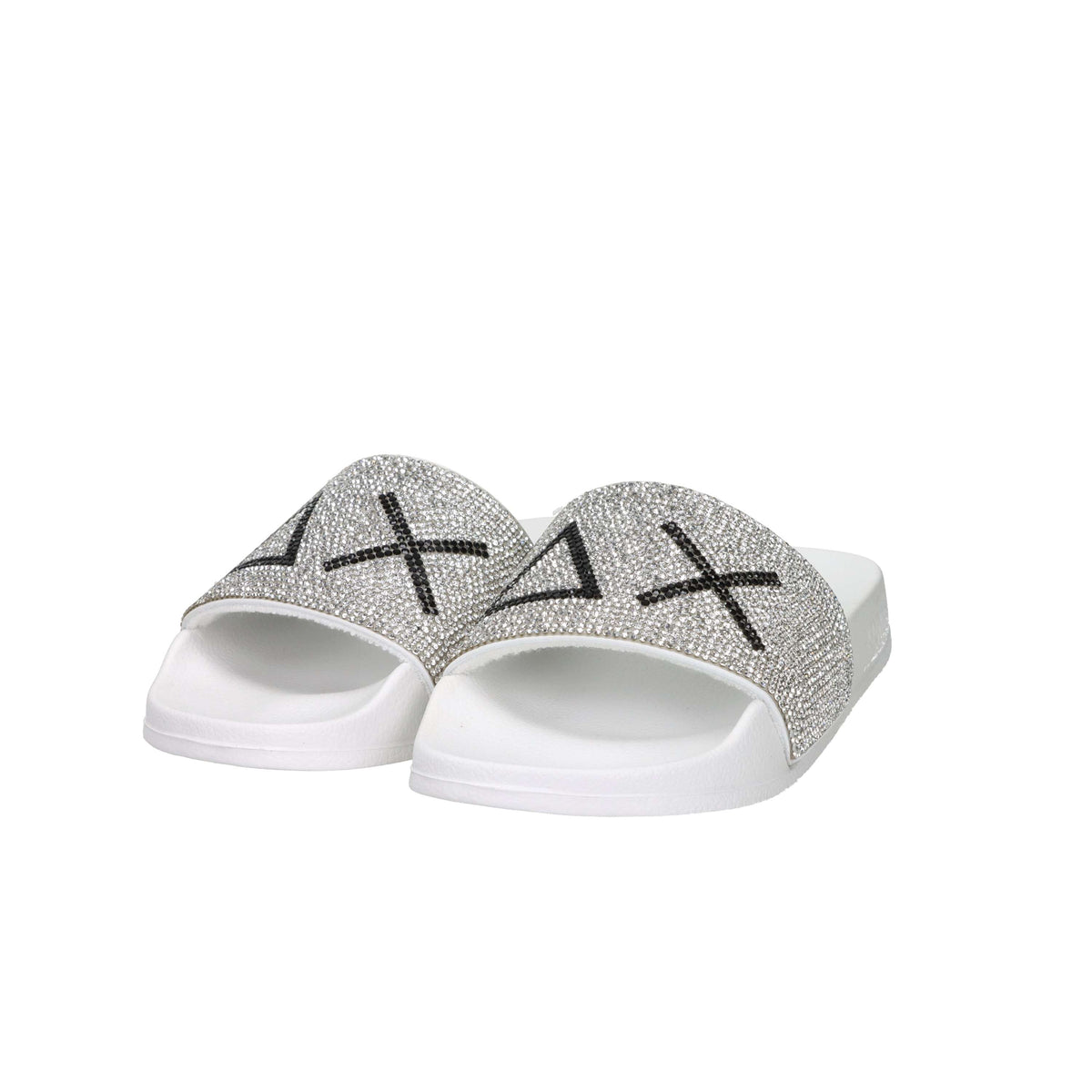 Sun68 Bambine e ragazze Ciabatta X36411K Bianco/Argento