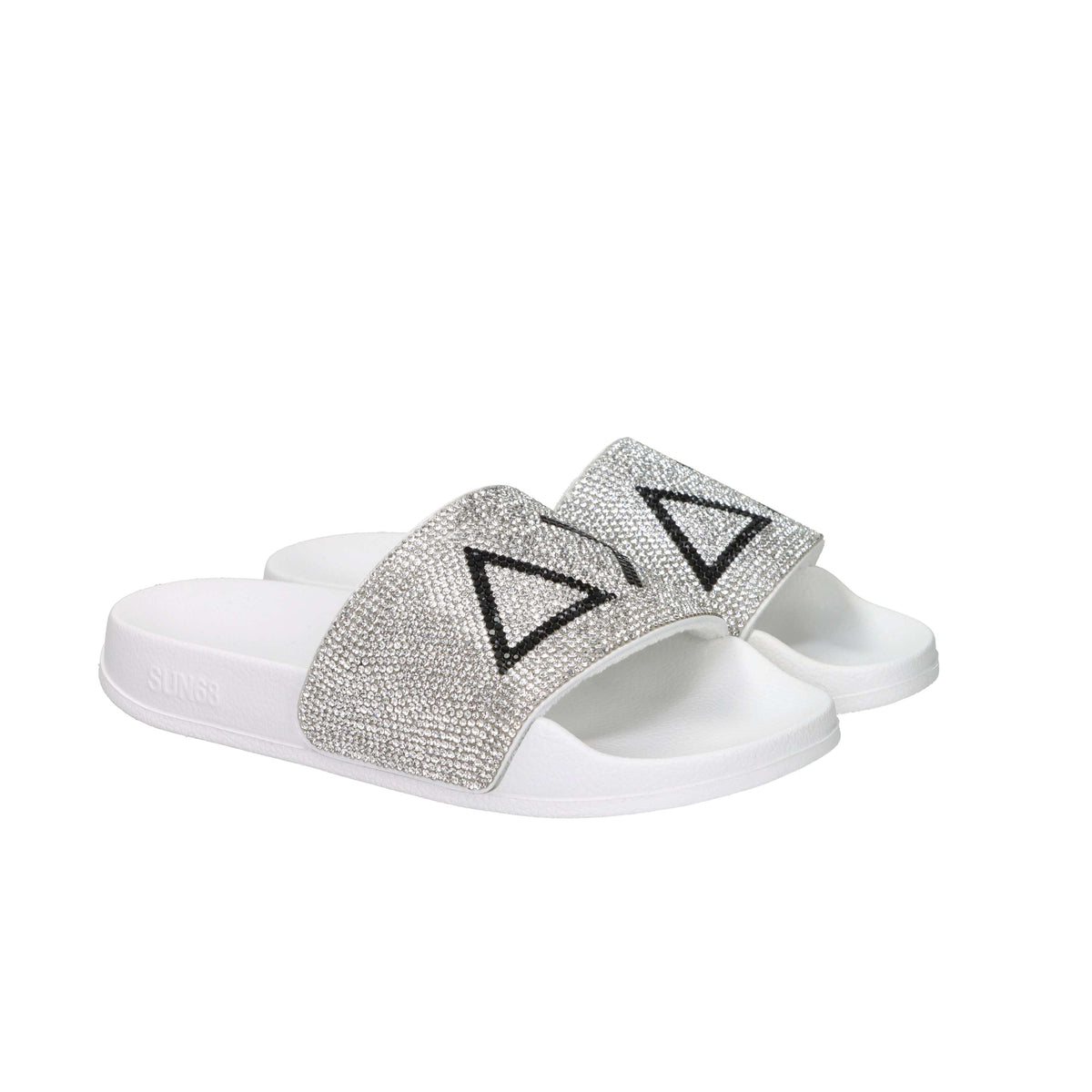 Sun68 Bambine e ragazze Ciabatta X36411K Bianco/Argento