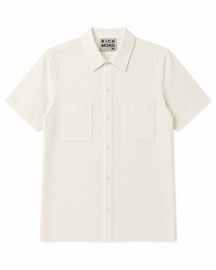 Richmond X Uomo Camicia UMP26363CA Panna