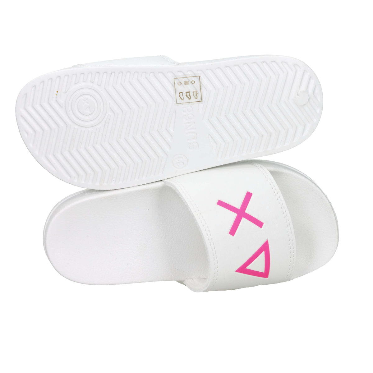 Sun68 Bambine e ragazze Ciabatta X36410K Bianco/Fucsia